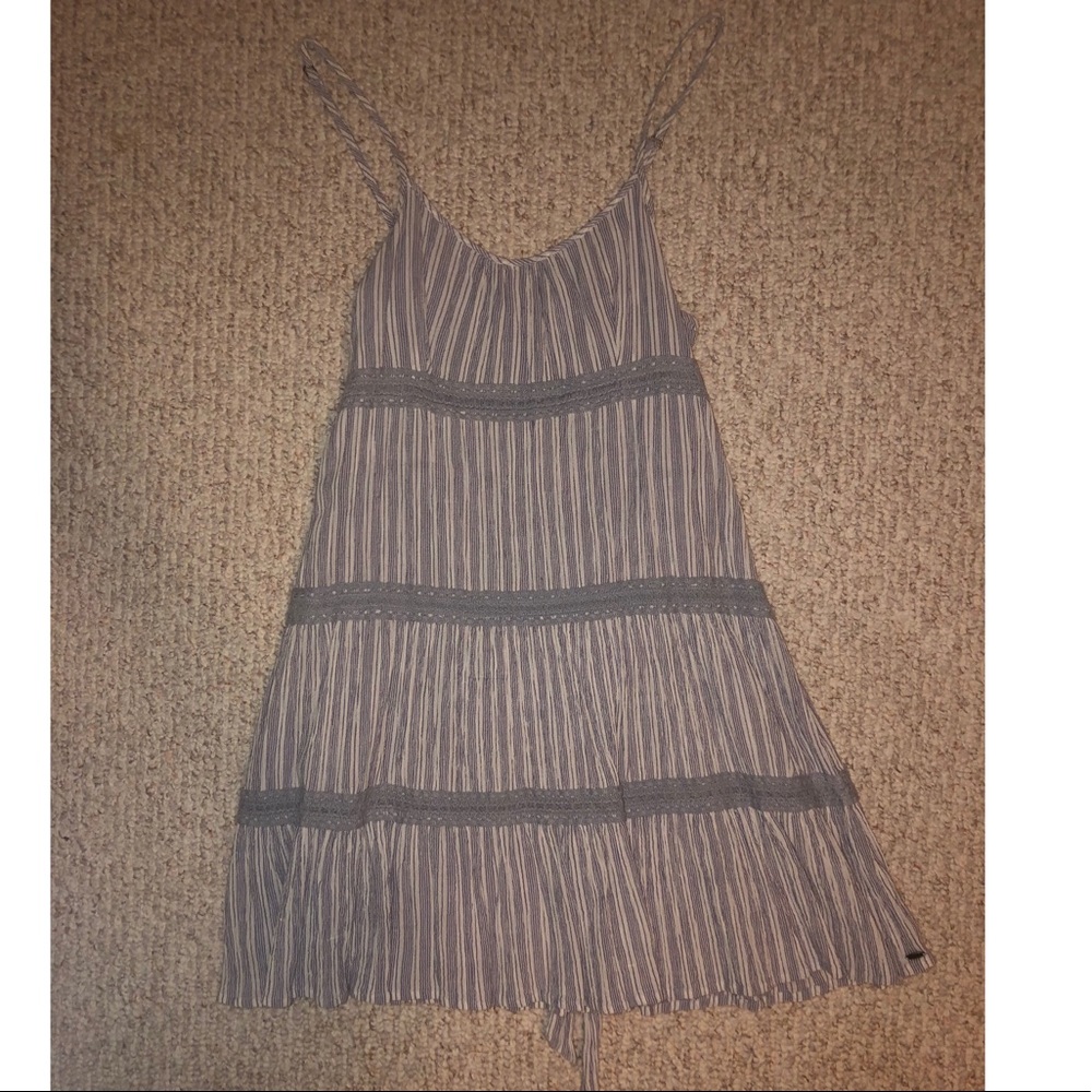 O’Neill Striped Blue Dress With Tie in Back